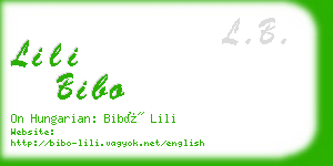 lili bibo business card